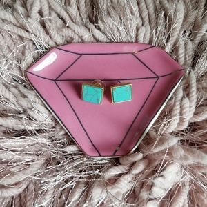 NWT Marbled turquoise earrings